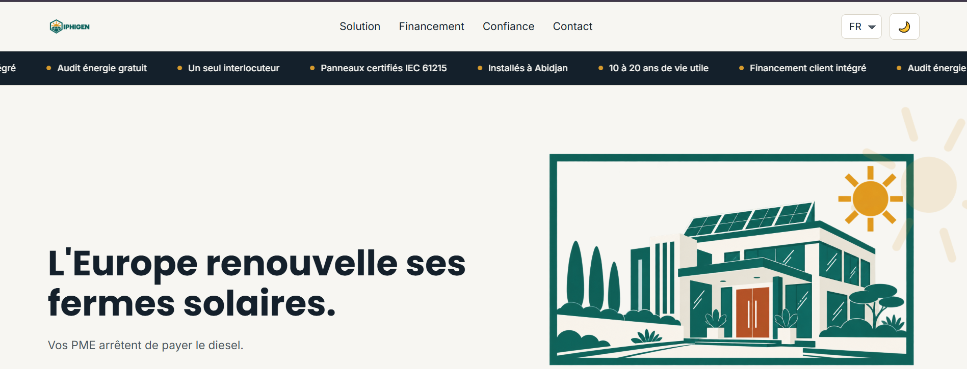 capture du site iphigen.com